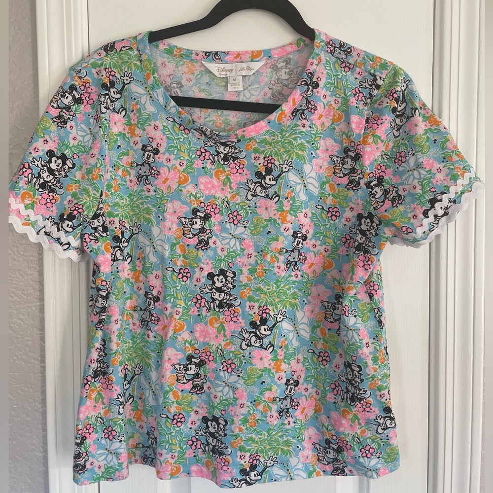 DISNEY X Lilly Pulitzer Limited Edition Women's Mickey Minnie Claremont Trim Top - Picture 4 of 6